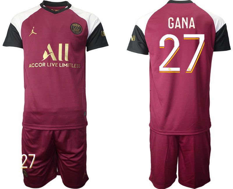 Men 2020-2021 club Paris St German away #27 red Soccer Jerseys->paris st german jersey->Soccer Club Jersey